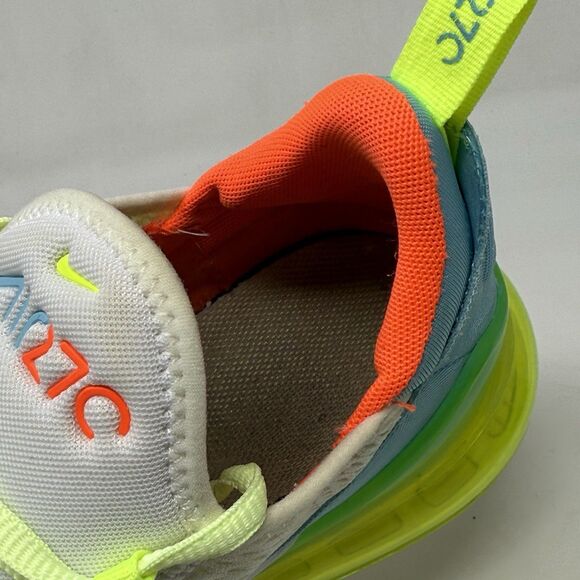 Nike Air Max 270 GS Shoes Sneakers Womens 8.5 Blue Barely Volt CJ9940-400 - Picture 11 of 16